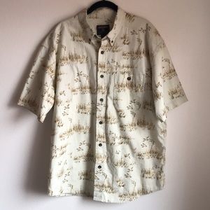 Woolrich Button Up Shirt Duck Pond Print